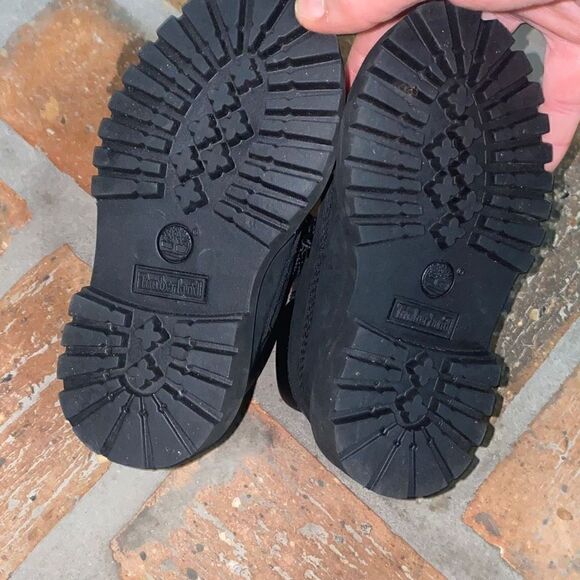 Timberland suede leather high top combat boots black toddler - Picture 7 of 9